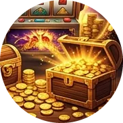 A pile of gold coins