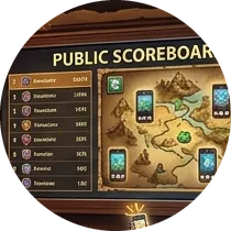 A scoreboard screen on a bar wall